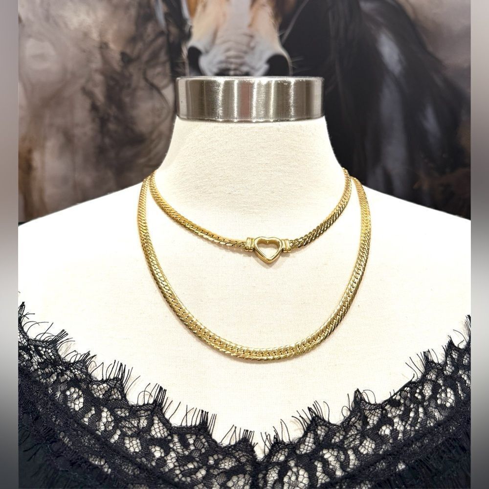 HEART JEWERLY SET IN 18K GOLD PLATED NECKLACE AND BRACELET